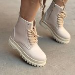 بوت بغل زیپ کرم