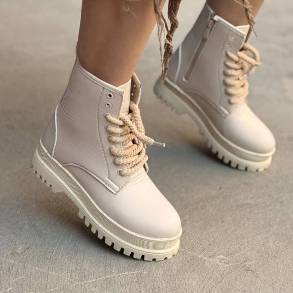 بوت بغل زیپ کرم