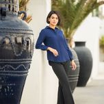 شومیز دکمه مخفی