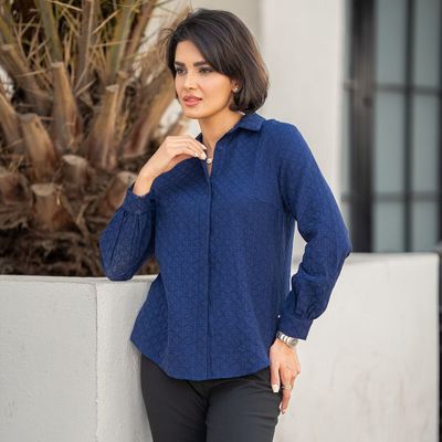 شومیز دکمه مخفی