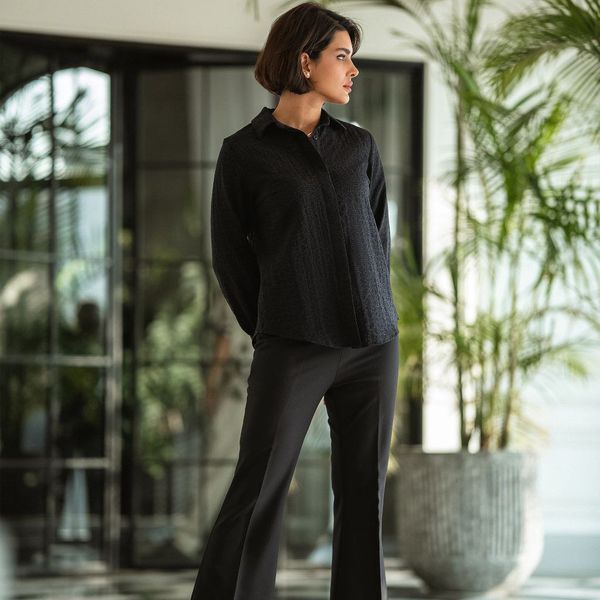 شومیز دکمه مخفی