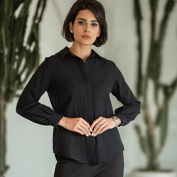 شومیز دکمه مخفی