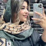 شال نخی طرح مربع