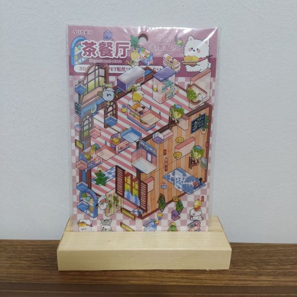 استیکر سه بعدی دو برگ