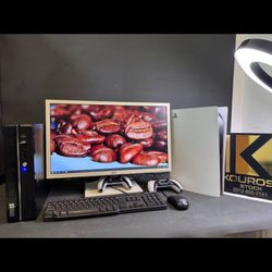 پک کامل سیستم کامپیوتر نسل 3 رم 8 دارای مانیتور 24 اینچ و کیس و موس و کیبورد