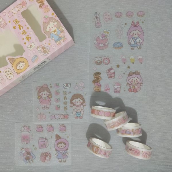 پک چسب واشی و استیکر شفاف