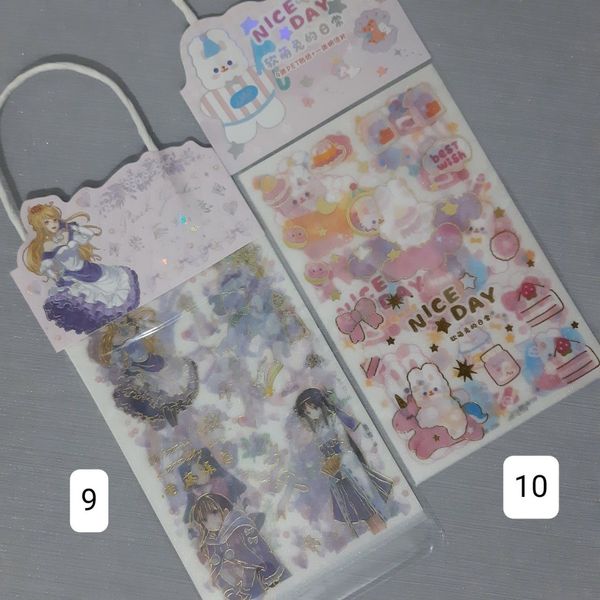 پک استیکر شفاف و کارت پستال