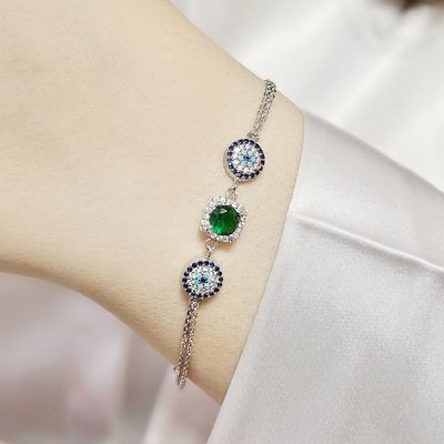 دستبند نقره زنانه چشم نظر