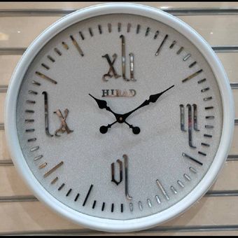 ساعت دیواری سفید اعداد لاتین