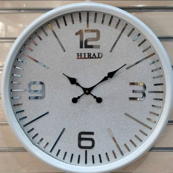 ساعت دیواری سفید اعداد انگلیسی ساده