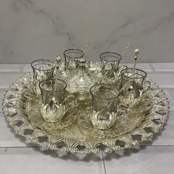 سرویس پذیرایی مسی آلیاژ چای ترک