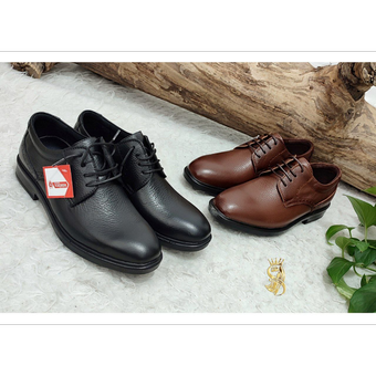 کفش چرم طبیعی طبی مردانه مدل اکو بندی کد 100090
