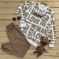 بلوز شلوار ماوی 13342