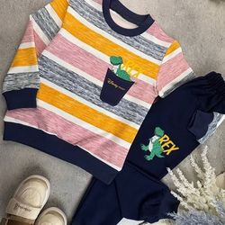 بلوز شلوار راه راه13365