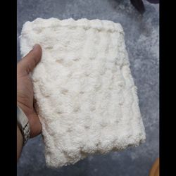 حوله دستی پولیشی 50*90 سفید