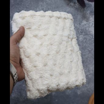 حوله دستی پولیشی 50*90 سفید