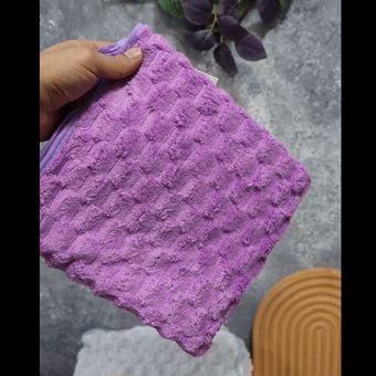 حوله دستی پولیشی 50*90 بنفش