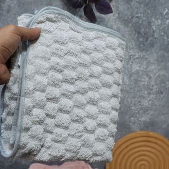 حوله دستی پولیشی 50*90 آبی