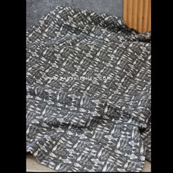 رومیزی پارچه پنبه ای طوسی طرح ماهی