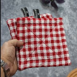 دستگیره آشپزخانه 2عددی پیچازی قرمز