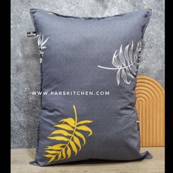 روبالشتی طوسی برگ خزه ای