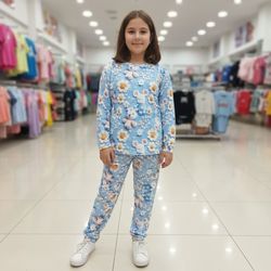 بلوز شلوار مخمل سه بعدی 13383