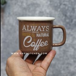 ماگ سرامیکی coffee قهوه ای