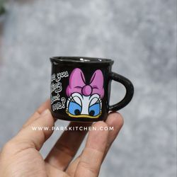 شات قهوه سرامیکی اردک پاپیونی