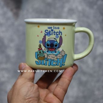 ماگ سرامیکی استیچ سبز