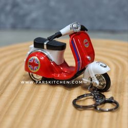 ماکت فلزی آویز موتور وسپا قرمز