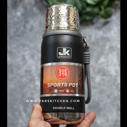 فلاسک استیل 600میل JK مشکی 1635.22