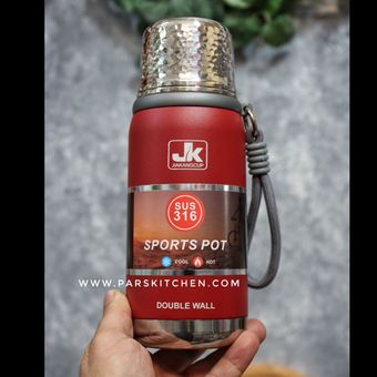 فلاسک استیل 600میل JK قرمز 1635.22