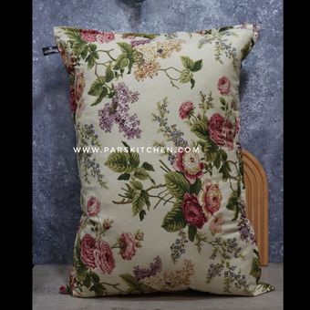 روبالشتی گل سرخی پارچه ترک