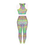 ست نیم تنه و لگینگ ورزشی زنانه مدل MDSS-CG7893