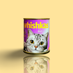 کنسرو گربه ویشکاس مدل نچرال گوشت خالص وزن 380 گرمی