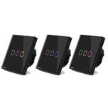 کلید لمسی هوشمند سه پل مٌروا مدل JS مجموعه سه عددی