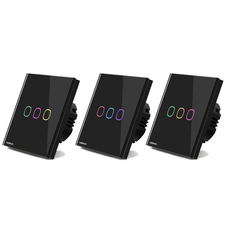 کلید لمسی هوشمند سه پل مٌروا مدل JS مجموعه سه عددی