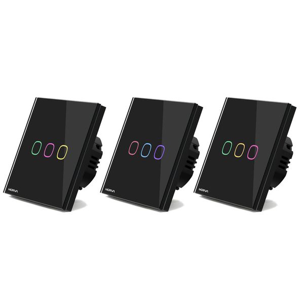 کلید لمسی هوشمند سه پل مٌروا مدل JS مجموعه سه عددی