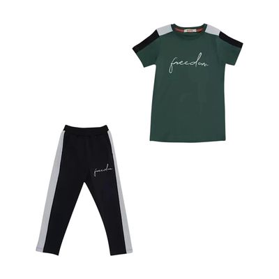 ست تی شرت و شلوار پسرانه مدل MDSS-CH0666