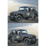 برچسب بدنه خودرو لیزارد مدل آفرود طرح اسکلت کد LZD-766 بسته دو عددی
