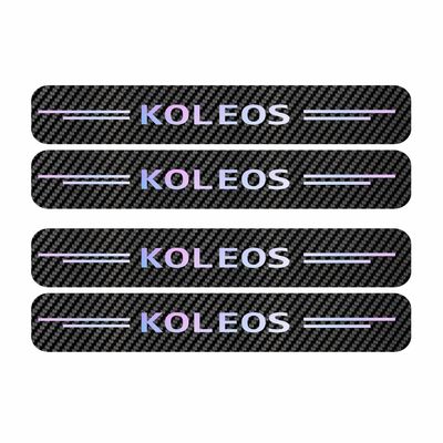برچسب پارکابی خودرو سولگی مدل کربن هفت رنگ کد J77 مناسب برای KOLEOS بسته 4 عددی