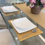 ست رانر و زیر بشقابی دستبافت شاهو مدل Silmoria