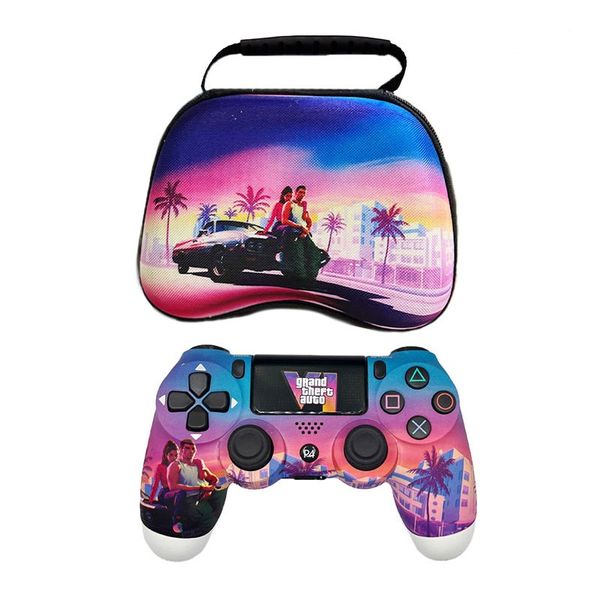 دسته بازی بی سیم سونی DualShock 4 طرح GTA VI مناسب PS4 PC