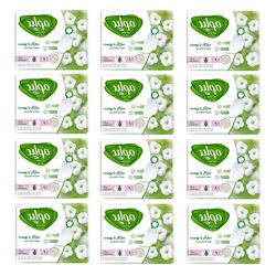 نوار بهداشتی مولپد مدل نیمه ضخیم پنبه ای سایز بزرگ بسته 12 عددی