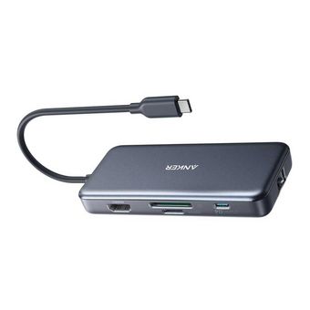 هاب 7 پورت Type-C انکر مدل PowerExpand+ A8352 با 2 پورت USB 3.0 و پورت USB-C و HDMI و شبکه و کارت حافظه
