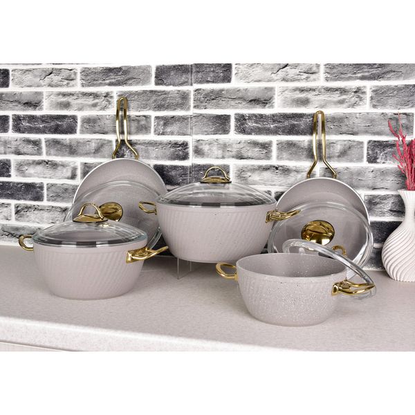 سرویس پخت و پز 10 پارچه ام جی اس مدل فورج ماربل