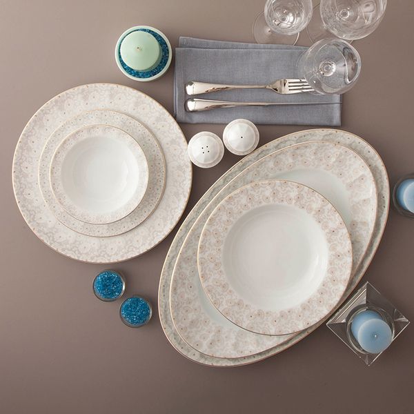  سرویس غذاخوری 29 پارچه چینی زرین ایران مدل نئوکلاسیک کاررا گلد درجه عالی