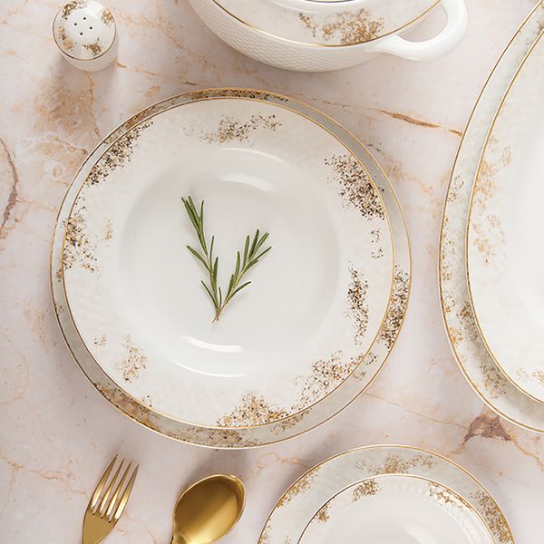 سرویس غذاخوری 102 پارچه چینی زرین ایران سری رادیانس مدل کلودیا درجه یک