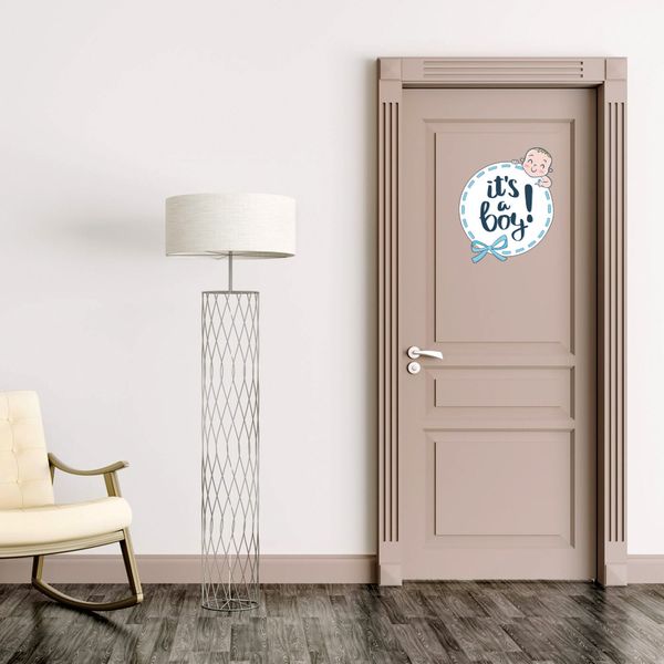 استیکر درب اتاق کودک طرح پسر بچه کد 03