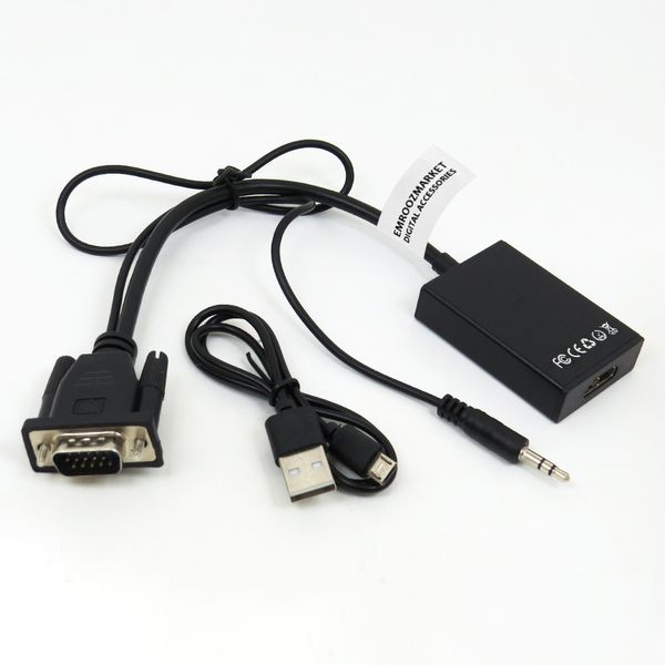 مبدل VGA به HDMI مدل EM20G03 به همراه کابل صدا